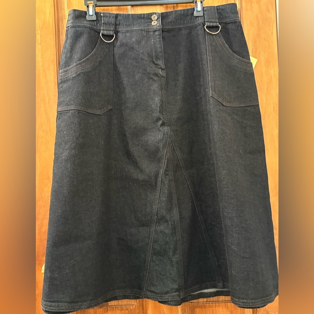 MOTTO Gray Maxi A-Line Cargo Skirt